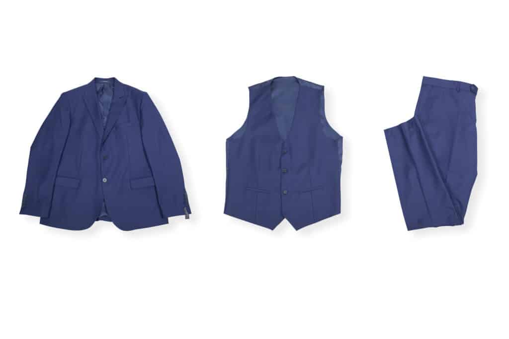 Three piece suit product photography by Nick Ford Photography