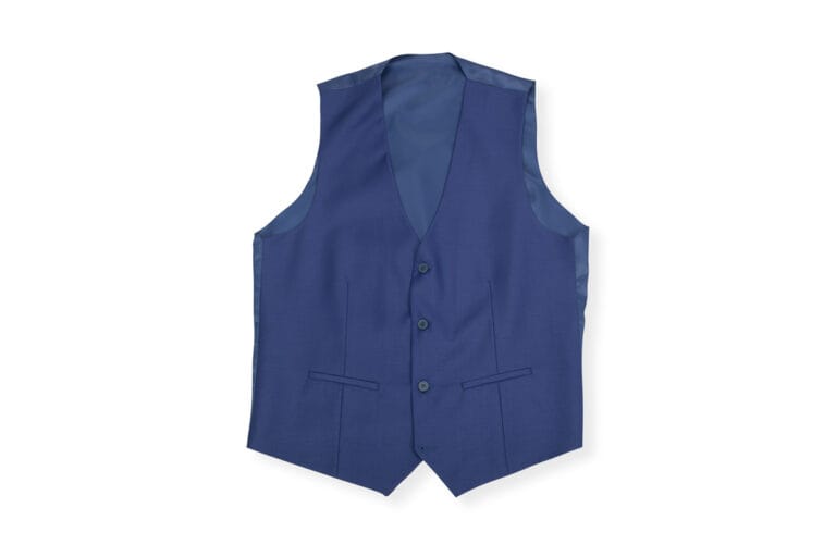 Waistcoat displayed on a simple white background, emphasizing its sharp design and tailored fit, perfect for a polished, elegant look.